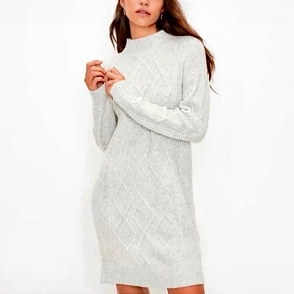 Loft cable knit sweater dress - Picture 1 of 3